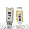 Glass Juice Bottles | Square Glass Beverage Bottles with Lids for Kombucha, Tea, Milk