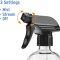 16 oz Clear Glass Spray Bottles |  Refillable Boston Round Glass Bottles with Black Trigger Sprayer for Cleaning Misting Plants Watering Flowers Hair Care