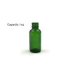 Green Glass Bottles 1 oz for Essential Oil Serum Tincture | Boston Round Euro Glass Dropper Bottles with Black Ribbed Dropper