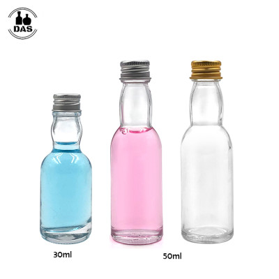 Glass Mini Liquor Bottles | Glass Alcohol Spirit Bottles with Aluminum Lids for Liquor Vodka Whisky Wine