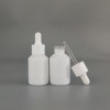 Frascos cuentagotas de vidrio de 1 oz al por mayor | Botellas de aceite de barba de aceite esencial blanco mate con cuentagotas