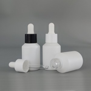 Wholesale 1 oz Glass Dropper Bottles | Matte White Essential Oil Beard Oil Bottles with Dropper