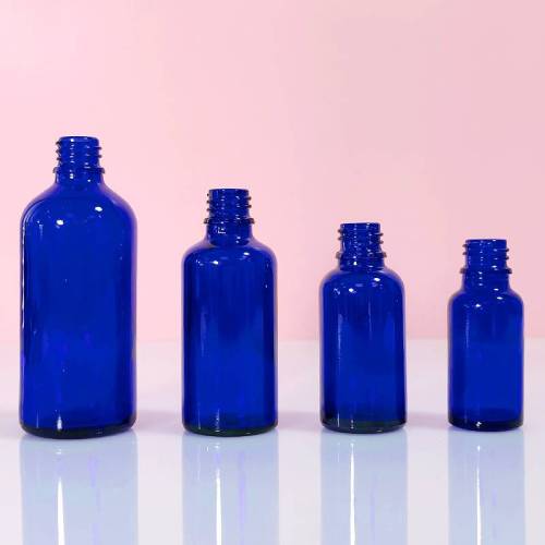 Wholesale Euro Glass Essential Oil Dropper Bottles | Cobalt Blue Tincture Bottles for Serum, Beard Oil