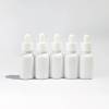 Custom Small Essential Oil Bottles 15 ml | Matte White Glass Dropper Bottles for Serum, Tincture, Beard Oil