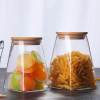 Wholesale Clear Glass Food Storage Jars | Glass Kitchen Food Storage Canister with Bamboo Lids