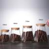 Wholesale Clear Glass Food Storage Jars | Glass Kitchen Food Storage Canister with Bamboo Lids