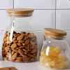 Wholesale Borosilicate Glass food Storage Jars | Canisters Containers with Bamboo Lid for Food Packaging