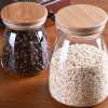 Wholesale Borosilicate Glass food Storage Jars | Canisters Containers with Bamboo Lid for Food Packaging