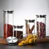 Borosilicate Glass Storage Jar with Stainless Steel Lids | Wholesale Food Containers for Nuts Flour Sugar Cookie