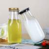Wholesale Empty Glass Dairy Bottles with Tinplate Cap | Clear Glass Milk Bottles for Juice White Coffee