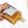 Wholesale Crooked Mouth Square Glass Juice Bottles | Glass Beverage Bottles with Cork for Drinking Milk Water