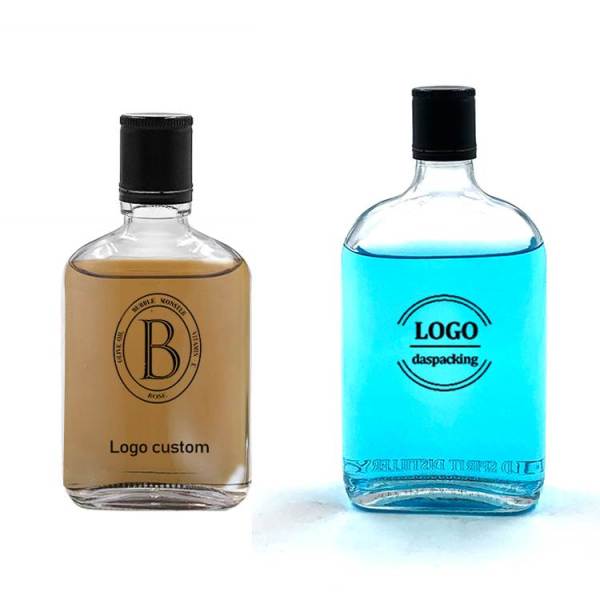 Wholesale Flat Glass beverage Bottles | Clear Long Neck Glass Juice Bottles for Cold Brew Coffee