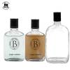 Wholesale Flat Glass beverage Bottles | Clear Long Neck Glass Juice Bottles for Cold Brew Coffee