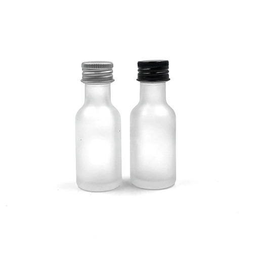 Custom Mini Glass Liquor Bottles | Miniature Frosted Glass Alcohol Bottles Bulk 30ml with Screw Lids