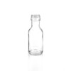 زجاجات الخمور الزجاجية المصغرة الشفافة 30 مل بالجملة للجن والويسكي والروم والفودكا بأغطية الألومنيوم