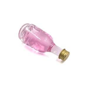Custom 50ml Mini Glass Liquor Bottles | Mini Miniature Alcohol Bottles Bulk with Aluminum Lids