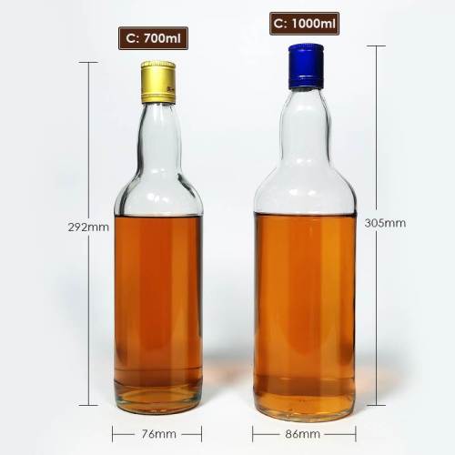 Custom Glass Liquor Alcohol Bottles 1000ml | Fancy Whiskey Bottles for Spirit, Rum, Vodka