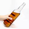 Botellas de licor de whisky de vidrio de 700 ml al por mayor | Botellas de ron de alcohol de vidrio personalizadas con tapas de aluminio