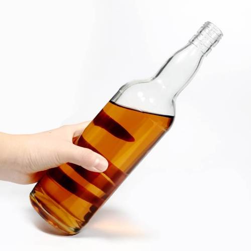 700ml Glass Whiskey Liquor Bottles Wholesale | Custom Glass Spirit Rum Bottles with Aluminum Lids