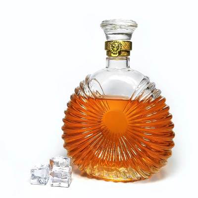 Custom Clear Glass Liquor Bottles | Glass Spirit Bottles | Brandy Bottles 750ml with Stopper