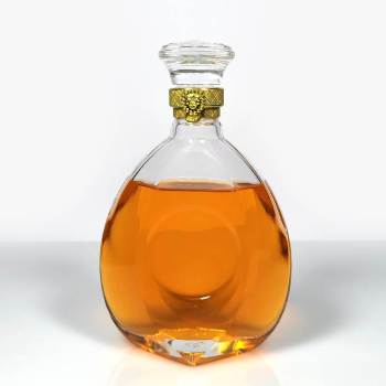 Custom Glass Spirit Bottles | Glass Whiskey Liquor Bottles 500ml | Flat Shaped Brandy Bottles