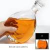 Custom Glass Spirit Bottles | Glass Whiskey Liquor Bottles 500ml | Flat Shaped Brandy Bottles