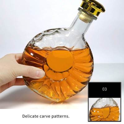 Custom Glass Liquor Bottles 500ml with Corks | Empty Flat Spirits Vodka Bottles