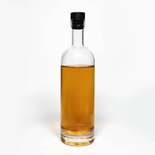 Botellas de alcohol de vidrio personalizadas 500ml | Botellas de whisky de licor de vidrio con tapones de corcho