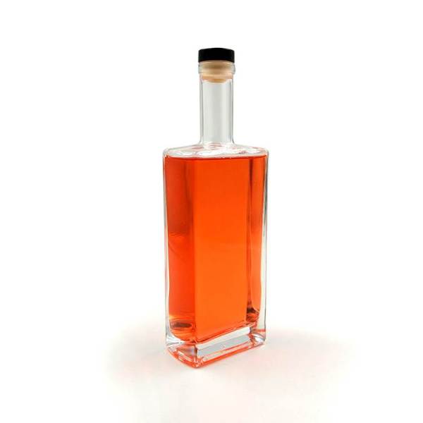 Bouteilles carrées en verre pour spiritueux | Bouteilles de whisky en verre vides personnalisées personnalisées avec bouchons