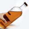 زجاجات كحول زجاجية 1 لتر | زجاجات ويسكي زجاجية مستديرة مخصصة مع أغطية برغي