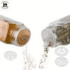 4 oz Square Glass Spice Jars with Screw Lids | Empty Glass Spice Bottles Bulk with Labels