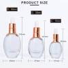 Frascos cuentagotas de vidrio personalizados 15ml 30ml 50ml | Botellas de suero de forma ovalada para aceite esencial