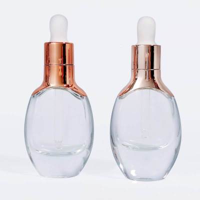 Custom Glass Eye Dropper Bottles 15ml 30ml 50ml | Oval Shape Serum Bottles for Essential Oil