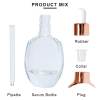 Frascos cuentagotas de vidrio personalizados 15ml 30ml 50ml | Botellas de suero de forma ovalada para aceite esencial