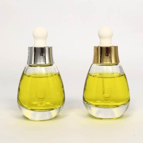 Custom 1 oz Glass Dropper Bottles | Essential Oil Bottles Wholesale with Golden Slivery Dropper