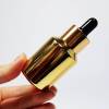 Custom 30ml Golden Glass Dropper Bottles | Cylinder Slope Essential Oil Bottles with Golden Dropper