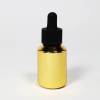 Custom 30ml Golden Glass Dropper Bottles | Cylinder Slope Essential Oil Bottles with Black Dropper