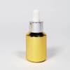 Custom Glass Essential Oil Dropper Bottles | Golden Empty Eye Dropper Bottles with Slivery Dropper