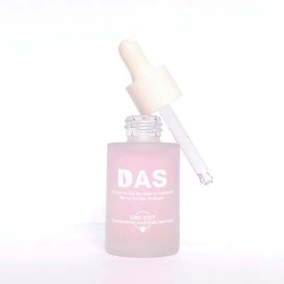 Custom Frosted Glass Dropper Bottles 30ml | Cylinder Serum Bottles for Essential Oil, Hair Oil