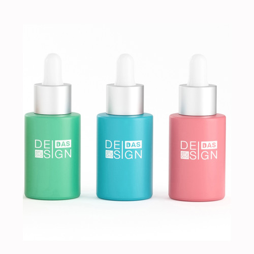 Custom Colored Cylinder Glass Dropper Bottles 30ml for Essential Oil, Serum, Hair Oil, Beard Oil