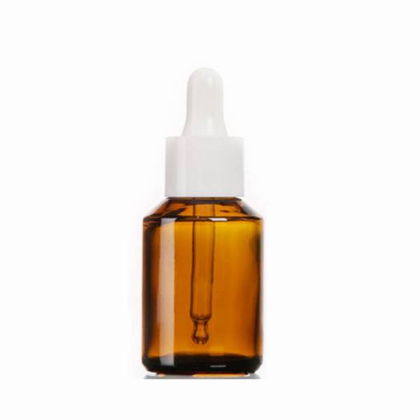 Frascos cuentagotas de vidrio ámbar personalizados de 30 ml a granel | Botellas de aceite esencial de suero de hombro inclinado