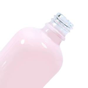 Frascos cuentagotas de vidrio de aceite esencial Euro personalizados | Botellas redondas de suero rosa degradado para el cuidado de la piel