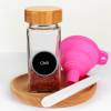 Custom Square Glass Spice Jars with Bamboo Lids | Wholesale Glass Spice Containers 4 oz 6 oz 16 oz