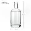 زجاجات الخمور الزجاجية المخصصة | زجاجات ويسكي إسكندنافية زجاجية 700 مل مع لمسة نهائية لولبية
