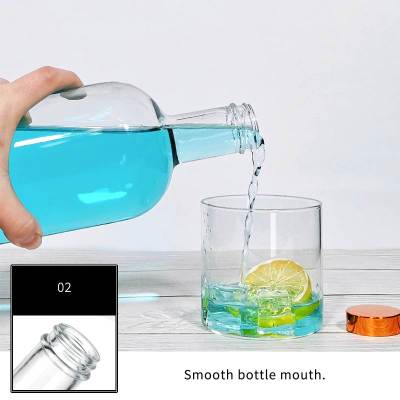 Custom Glass Spirits Liquor Bottles | Nordic Glass Gin Whiskey Bottles 700ml with Screw Finish