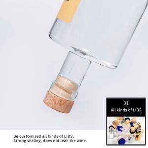 Bouteilles de Gin Spiritueux 500ml | Bouteilles d'alcool personnalisées en verre avec bouchons