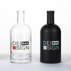 Custom Nordic Clear Glass Spirits Liquor Bottles 375ml 750 ml | Glass Whiskey Bottles for Rum, Vodka