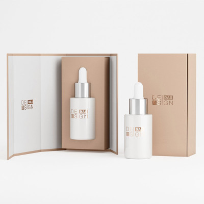 Custom Cylinder Glass Eye Dropper bottles | 1 oz Serum Essential Oil Dropper Bottles with Sliver Dropper