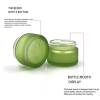 Le cosmétique en verre fait sur commande de 1 once cogne le vert mat avec les couvercles en plastique pour la crème de maquillage