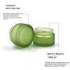 Custom 1 oz Glass Cosmetic Jars Matte Green wiht Plastic Lids for Makeup Cream